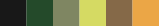 The colour palette by Kaiser and Kühne for the Jungle colour theme