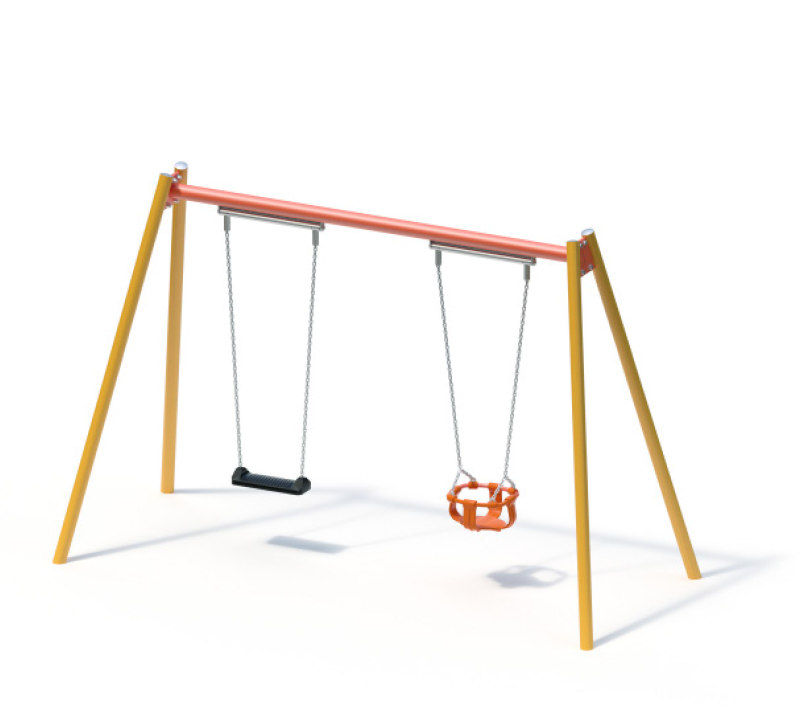 Swing - playground equipment from the Premium Playgrounds brochure by Kaiser and Kühne